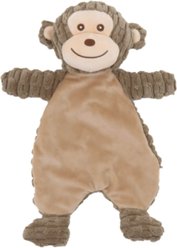 Linzy Toys Flat Crinklez Monkey Squeaky Plush Dog Toy