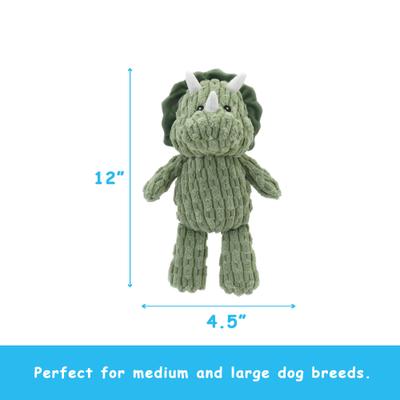 Show full view: Linzy Toys Dino Squeaky Plush Dog Toy slide 3 of 7