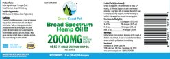 Green Coast Pet Broad Spectrum Hemp Oil Liquid Calming Supplement for Dogs, 2000 mg, 1-fl oz bottle slide 2 of 2