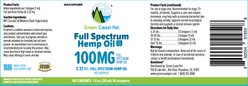 Green Coast Pet Full Spectrum Hemp Oil Liquid Calming Supplement for Dogs, 100 mg, 1-fl oz bottle slide 2 of 2