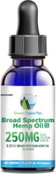 Green Coast Pet Broad Spectrum Hemp Oil Liquid Calming Supplement for Dogs, 250 mg, 1-fl oz bottle