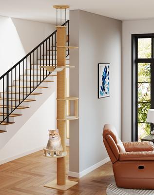 Show full view: Coziwow Floor-to-Ceiling 89 to 112-in Adjustable Cat Tree slide 10 of 11