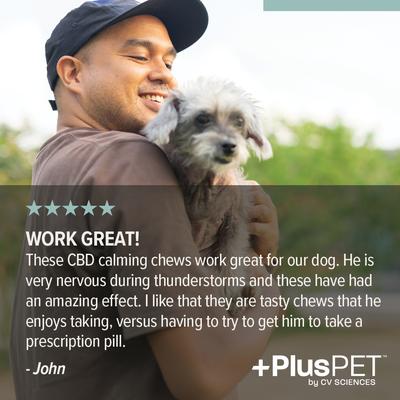 Show full view: +PlusPET Pet Calming Care Beef & Bacon Flavored Soft Chew Full Spectrum Hemp Extract Calming Health Supplement for Dogs, 30 count slide 8 of 11