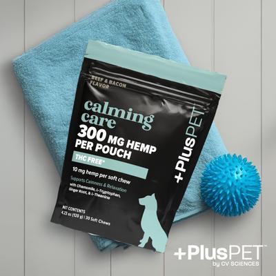 Show full view: +PlusPET Pet Calming Care Beef & Bacon Flavored Soft Chew Full Spectrum Hemp Extract Calming Health Supplement for Dogs, 30 count slide 7 of 11