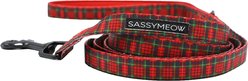 Sassy Woof Deck the Paws Cat Leash, 6-ft long, 0.6-in wide