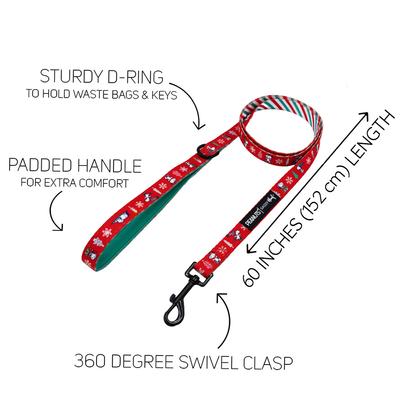 Show full view: Sassy Woof Peanuts Beagle Bells Dog Leash, 5-ft long, 4/5-in wide slide 5 of 7