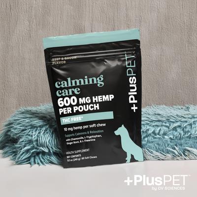 Show full view: +PlusPET Pet Calming Care Beef & Bacon Flavored Soft Chew Full Spectrum Hemp Extract Calming Health Supplement for Dogs, 60 count slide 6 of 9