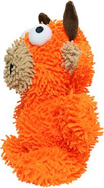 Show full view: Mighty Microfiber Ball Med Bull Squeaky Plush Dog Toy, Orange slide 2 of 6