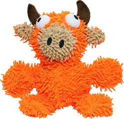 Mighty Microfiber Ball Med Bull Squeaky Plush Dog Toy, Orange