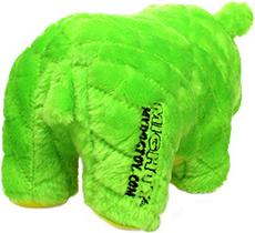 Show full view: Mighty Safari Rhinoceros Squeaky Plush Dog Toy, Green slide 4 of 6