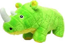 Mighty Safari Rhinoceros Squeaky Plush Dog Toy, Green