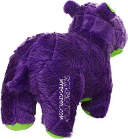 Show full view: Mighty Safari Hippo Squeaky Plush Dog Toy, Purple slide 4 of 6