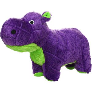 Mighty Safari Hippo Squeaky Plush Dog Toy, Purple