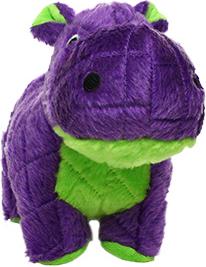 Show full view: Mighty Safari Hippo Squeaky Plush Dog Toy, Purple slide 2 of 6