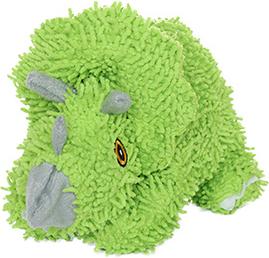Show full view: Mighty Microfiber Ball Med Triceratops Squeaky Plush Dog Toy, Green slide 2 of 6