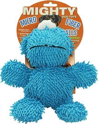 Show full view: Mighty Microfiber Ball Med Monster Squeaky Plush Dog Toy, Blue slide 5 of 6