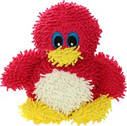 Mighty Microfiber Ball Med Penguin Squeaky Plush Dog Toy, Red