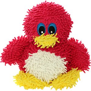 Mighty Microfiber Ball Med Penguin Squeaky Plush Dog Toy, Red