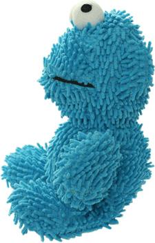 Show full view: Mighty Microfiber Ball Med Monster Squeaky Plush Dog Toy, Blue slide 2 of 6