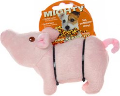 Mighty Jr Farm Piglet Squeaky Plush Dog Toy, Pink slide 2 of 5