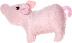 Show full view: Mighty Jr Farm Piglet Squeaky Plush Dog Toy, Pink slide 3 of 6