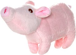 Mighty Jr Farm Piglet Squeaky Plush Dog Toy, Pink