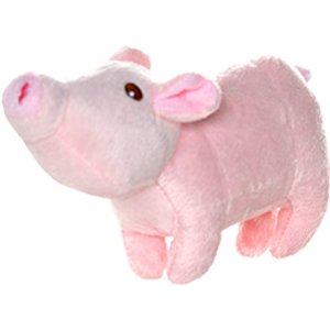 Mighty Jr Farm Piglet Squeaky Plush Dog Toy, Pink