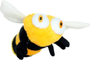 Show full view: Mighty Jr Bug Bee Squeaky Plush Dog Toy, Multicolor slide 2 of 6