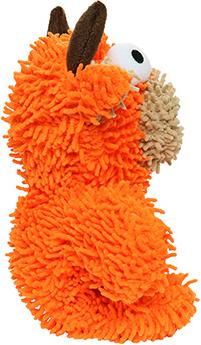Show full view: Mighty Microfiber Ball Med Bull Squeaky Plush Dog Toy, Orange slide 4 of 6
