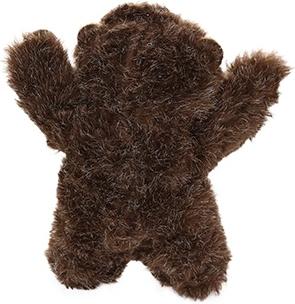 Show full view: Mighty Jr Angry Animals Bear Squeaky Plush Dog Toy, Brown slide 4 of 6