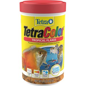 Tetra Color Tropical Flakes Fish Food, 2.20-oz jar