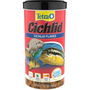Tetra Cichlid Flakes Cichlid Fish Food, 5.65-oz jar