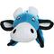 Show in main carousel: Tuffy's Jr Barnyard Cow Squeaky Dog Plush Toy, Blue slide 3 of 6