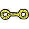 Show in main carousel: Tuffy's Tug-O-War Bone Squeaky Dog Plush Toy, Yellow, Medium slide 1 of 7