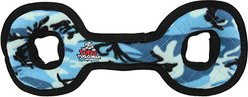 Tuffy's Tug-O-War Camo Squeaky Dog Plush Toy, Blue, Medium