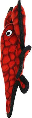 Show full view: Tuffy's Ocean Creature Jr Lobster Squeaky Dog Plush Toy, Red slide 3 of 6