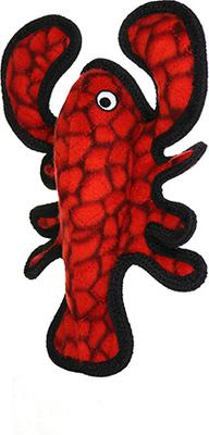 Show full view: Tuffy's Ocean Creature Jr Lobster Squeaky Dog Plush Toy, Red slide 2 of 6
