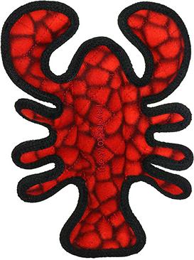 Show full view: Tuffy's Ocean Creature Jr Lobster Squeaky Dog Plush Toy, Red slide 4 of 6