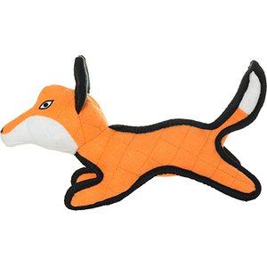 Tuffy's Jr Zoo Fox Squeaky Dog Plush Toy, Orange