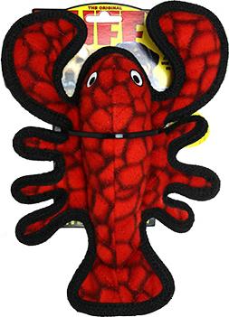 Show full view: Tuffy's Ocean Creature Jr Lobster Squeaky Dog Plush Toy, Red slide 5 of 6