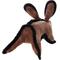 Show in main carousel: Tuffy's Jr Barnyard Rabbit Squeaky Dog Plush Toy, Brown slide 4 of 6