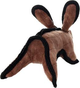 Show full view: Tuffy's Jr Barnyard Rabbit Squeaky Dog Plush Toy, Brown slide 4 of 6