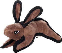 Tuffy's Jr Barnyard Rabbit Squeaky Dog Plush Toy, Brown