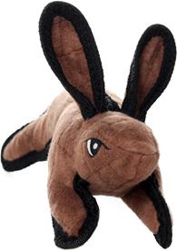 Show full view: Tuffy's Jr Barnyard Rabbit Squeaky Dog Plush Toy, Brown slide 2 of 6