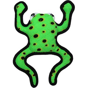 Tuffy's Desert Phrog Leaping Squeaky Dog Plush Toy, Green