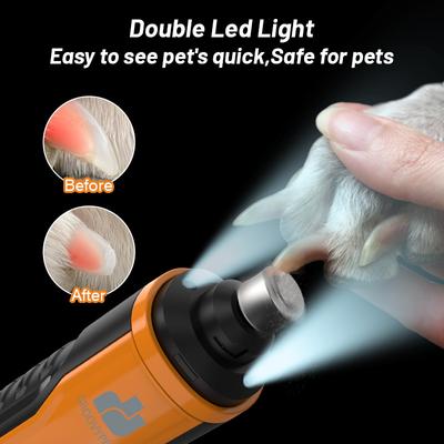 Show full view: GroovyPets 5-Speed Ultra Quiet LCD Display Electric Dog & Cat Nail Grinder, Each slide 4 of 10
