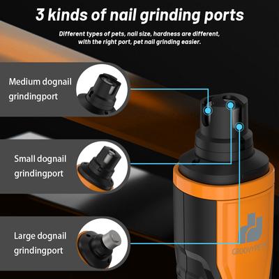 Show full view: GroovyPets 5-Speed Ultra Quiet LCD Display Electric Dog & Cat Nail Grinder, Each slide 3 of 10