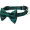 Show in main carousel: Frisco Christmas Bows Print Dog Collar with Removable Bow, M: 14 to 20-in neck, 3/4-in wide slide 1 of 10