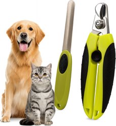 Fido Fave Dog Nail Clippers & Trimmer with Safety Guard, Green, pack of 2
