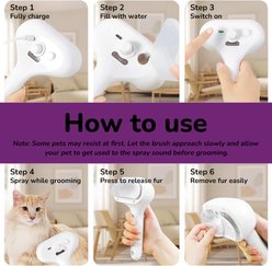 Fido Fave 3-in-1 Steam Brush for Dogs & Cats, White slide 2 of 7